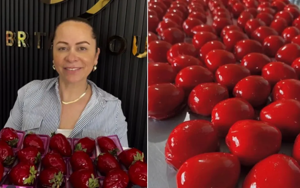 Baiana viraliza com morangos do amor nos EUA e fatura mais de US$ 5 mil em menos de uma semana