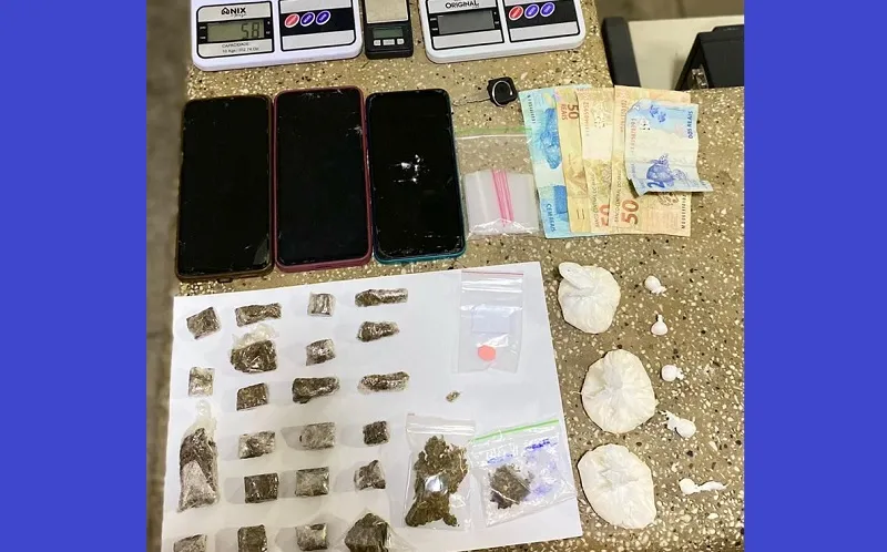 Operação Pegasus: Polícia Militar apreende drogas e prende dois por tráfico no Bairro Redenção, Teixeira de Freitas