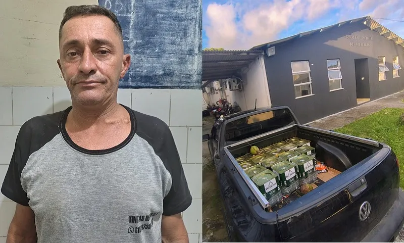 Homem é preso com 17 latas de tinta sem nota fiscal em Caravelas; ele já havia sido detido por crime semelhante