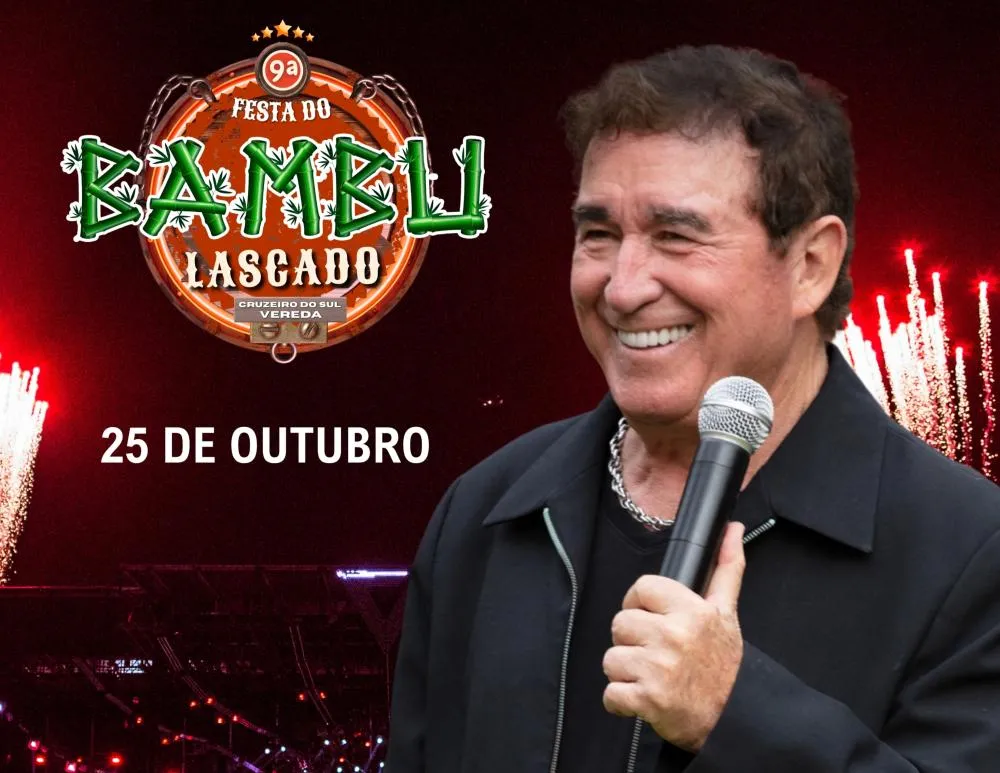 Prefeitura de Vereda confirma Amado Batista na 9ª edição da Festa do Bambu Lascado em Cruzeiro do Sul