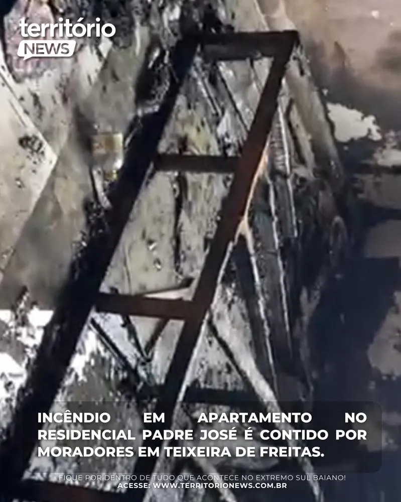 Incêndio em apartamento no Residencial Padre José é contido por moradores em Teixeira de Freitas