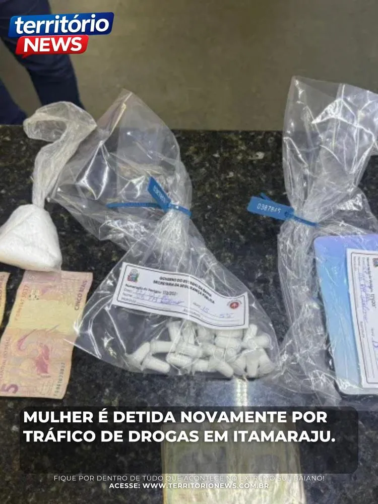 Mulher é detida novamente por tráfico de drogas em Itamaraju