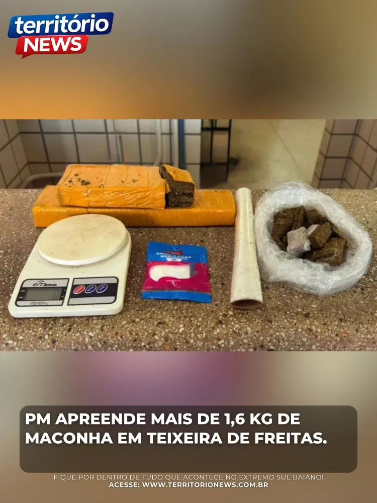 Polícia Militar apreende mais de 1,6 kg de maconha no Residencial Ramalho