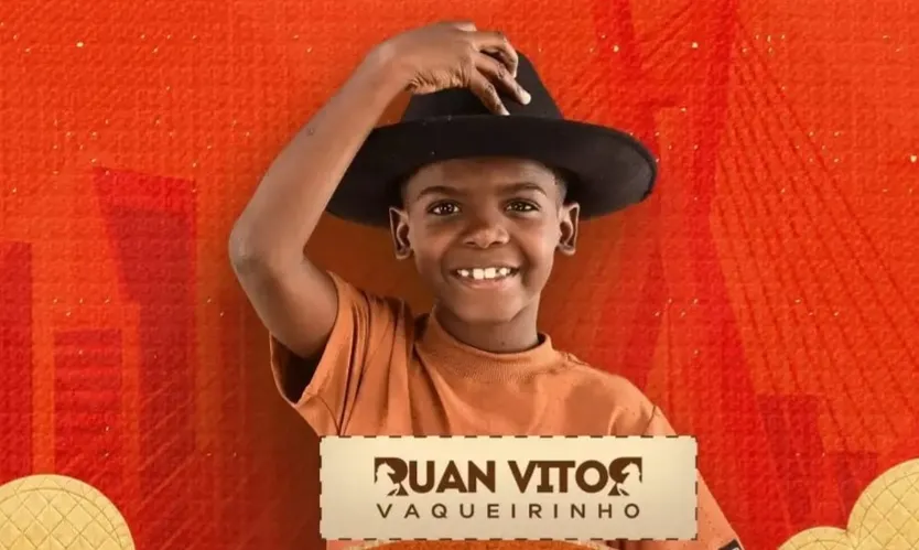 Ruan Vitor Vaqueirinho se apresenta neste sábado (04), às 20h, no 32º Arraiá da Curindiba, em Vereda