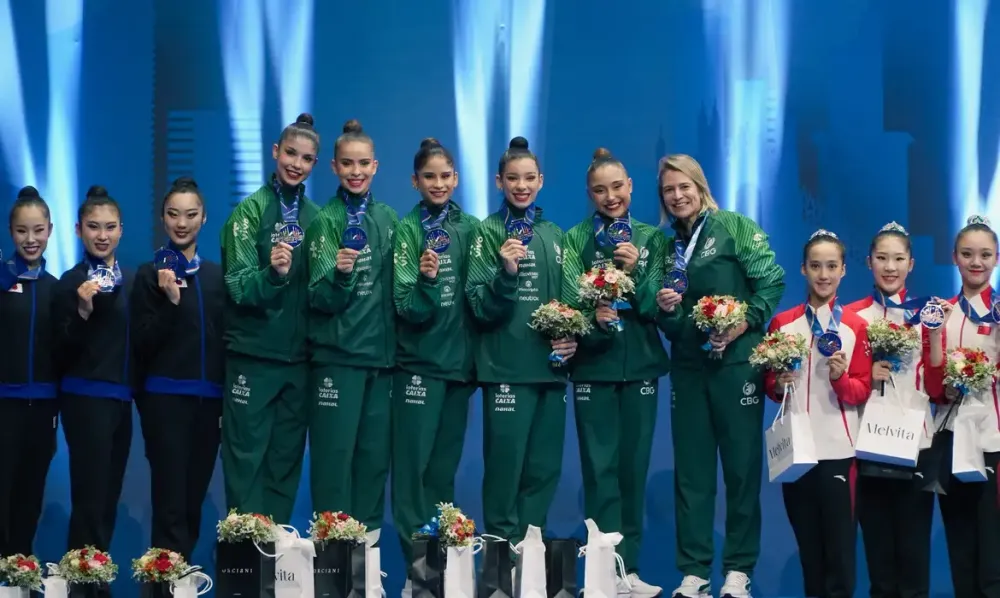 Ginástica Rítmica: Brasil conquista ouro inédito na etapa da Copa do Mundo em Milão