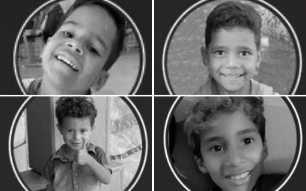 Quatro crianças da mesma família morrem afogadas em açude na Bahia
