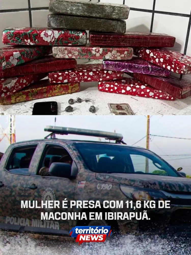 Mulher é presa com 11,6 kg de maconha durante ação policial em Ibirapuã